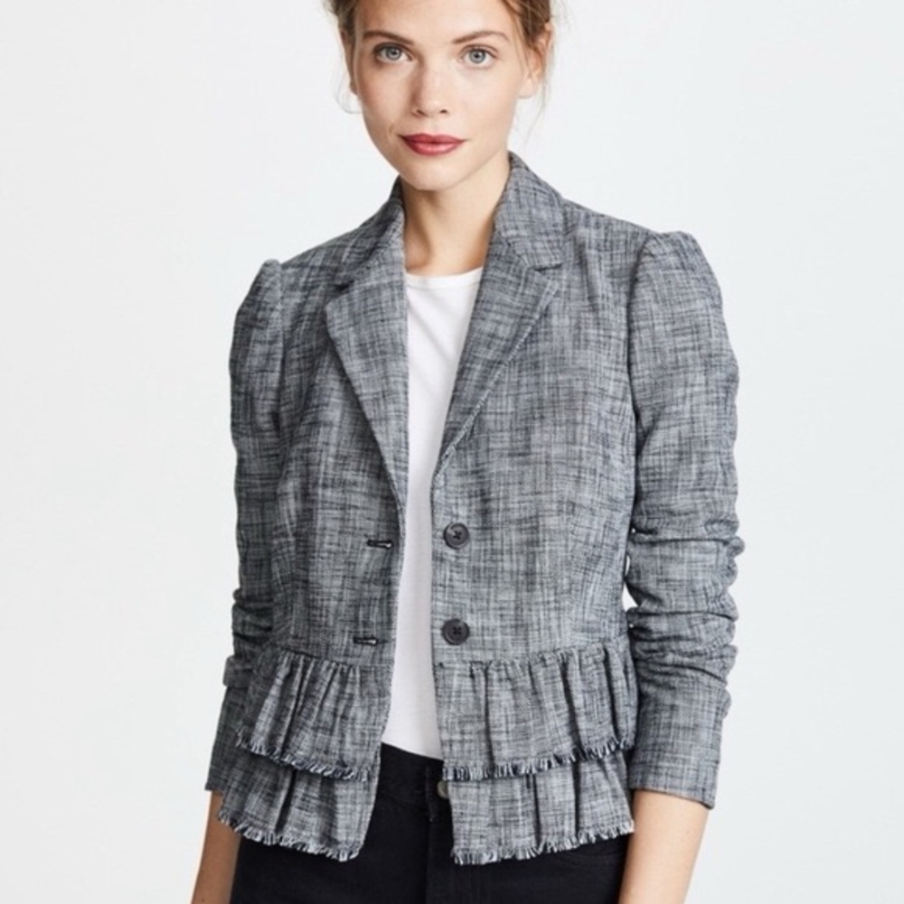 Rebecca Taylor Charcoal Textured Blazer